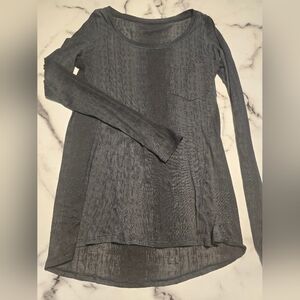 Dark Gray Long Sleeve Top